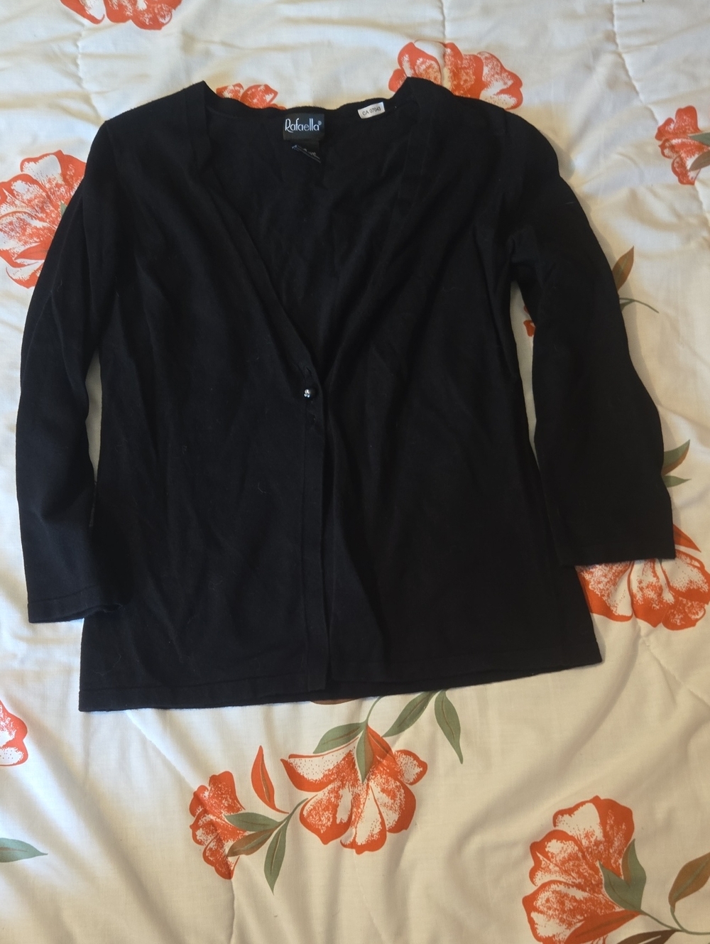 Rafaella Black Women's Long Sleeve Cardigan